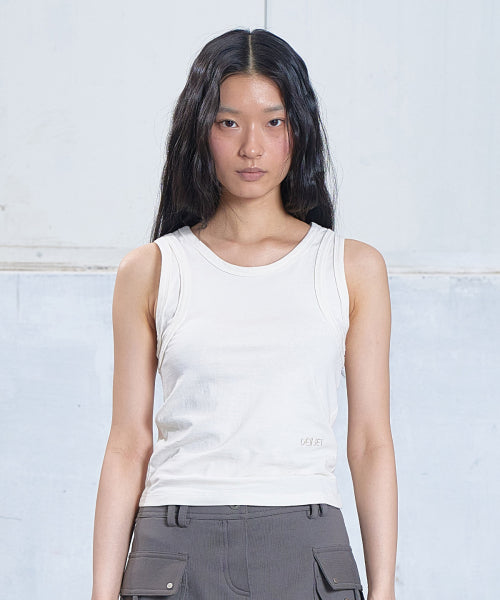 LAYERED SLEEVELESS - 4 COLORS IVORY
