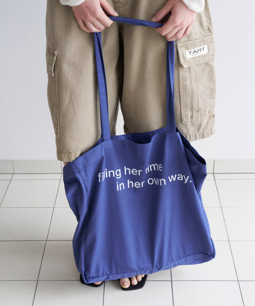 CANVAS COTTON ECO BAG - BLUE - 2 COLORS BLUE