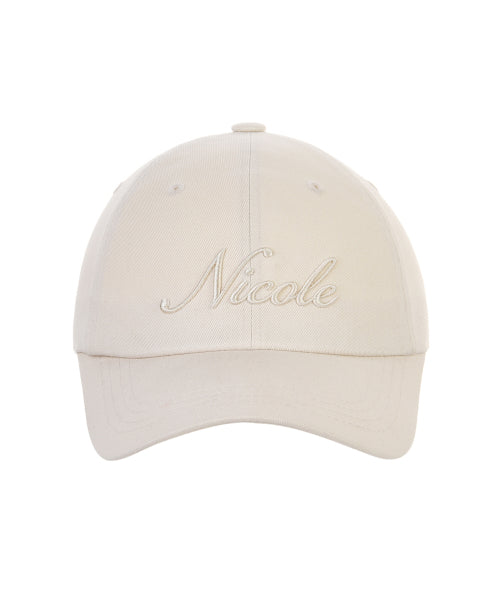 NICOLE LETTERING BALL CAP #徐睿知同款! - 9 COLORS BEIGE