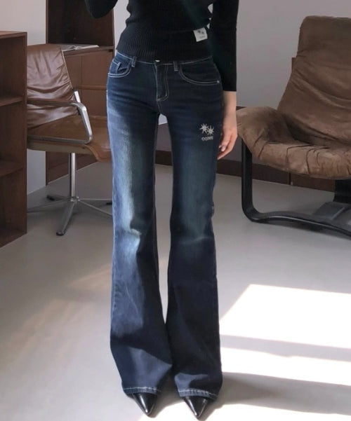 TEE BOOTS PANTS - 2 COLORS BLACK