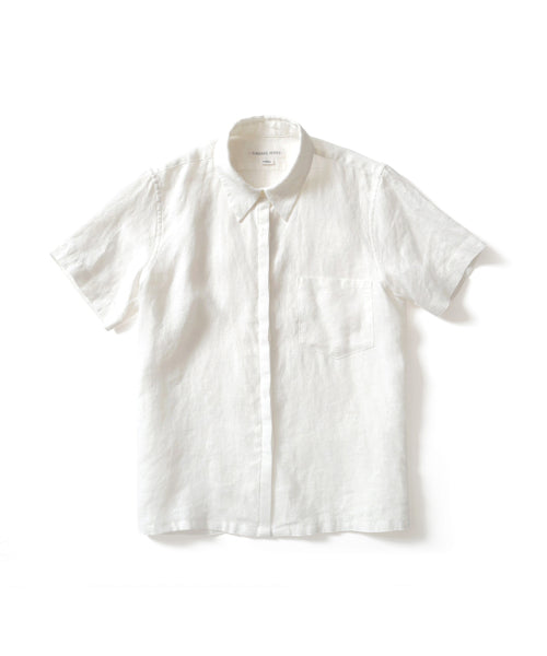 LINEN SHORT SLEEVE SHIRT - 2 COLORS OFF WHITE