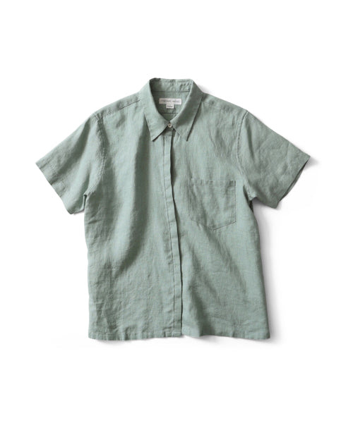 LINEN SHORT SLEEVE SHIRT - 2 COLORS GREEN
