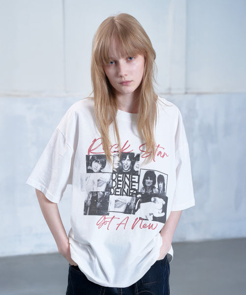 BAND GRAPHIC T SHIRT - 3 COLORS WHITE