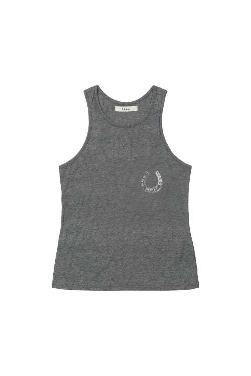 HORSESHOE PRINT SLEEVELESS - 3 COLORS CHARCOAL