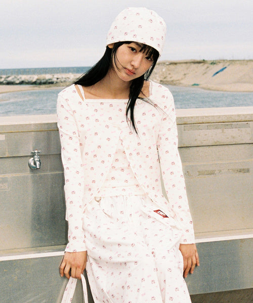 RONRON BETTY BOOP PATTERN SLIM CARDIGAN - 2 COLORS WHITE