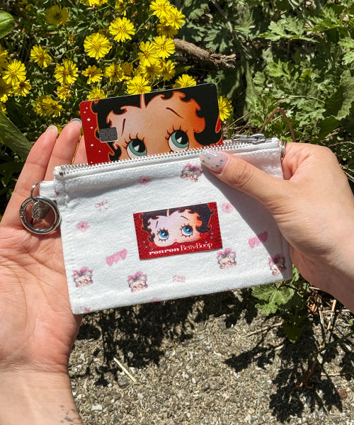 RONRON BETTY BOOP MINI POUCH KEYRING - 2 COLORS WHITE