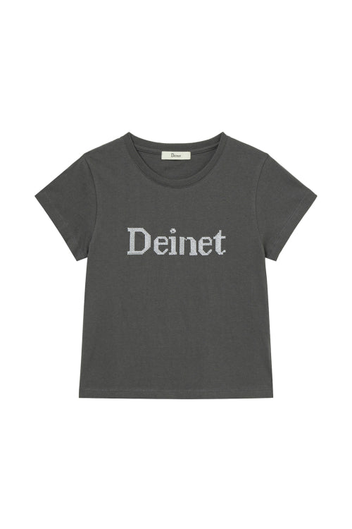 NEEDLE POINT T SHIRT - 4 COLORS CHARCOAL