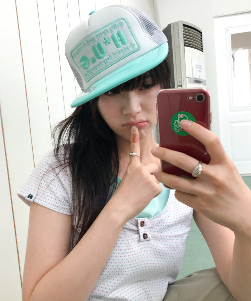 HUG SWEET TRUCKER CAP - 3 COLORS MINT