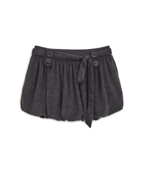 STRAP BALLOON SKIRT - 3 COLORS CHARCOAL