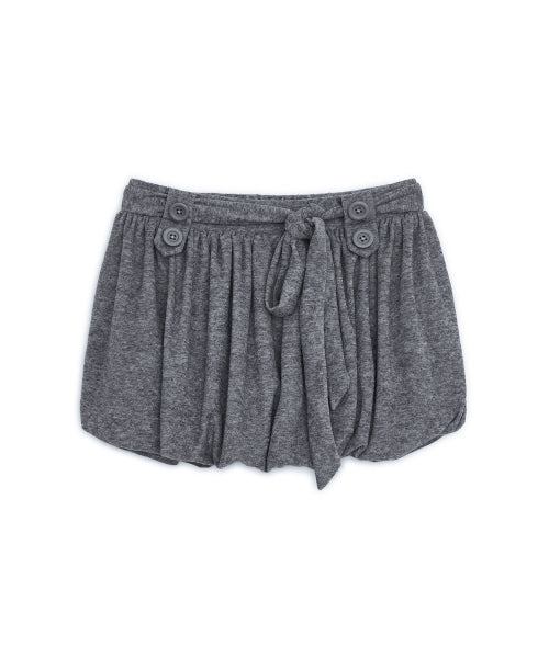 STRAP BALLOON SKIRT - 3 COLORS MELANGE GREY
