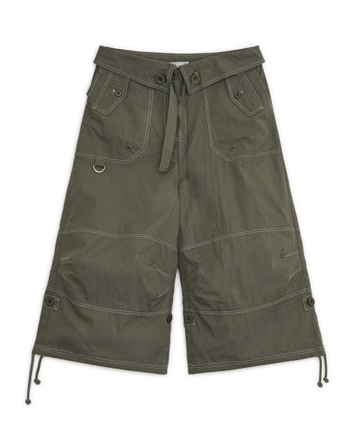STAR STRAP CAPRI PANTS - 2 COLORS BROWN
