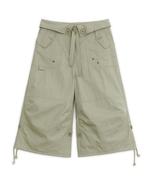 STAR STRAP CAPRI PANTS - 2 COLORS BEIGE
