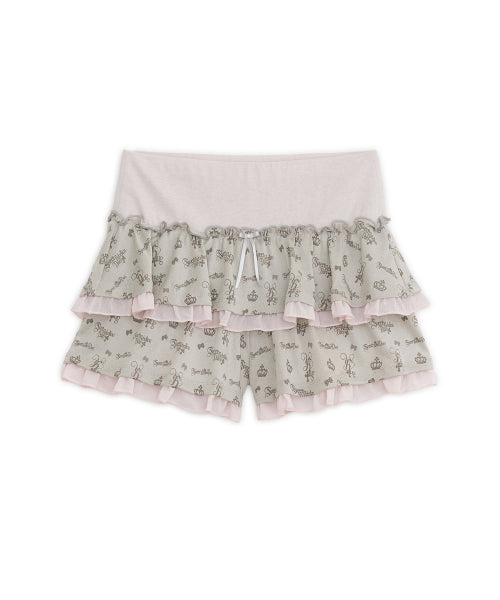 RIBBON CANCAN SKIRT PANTS - 2 COLORS PINK