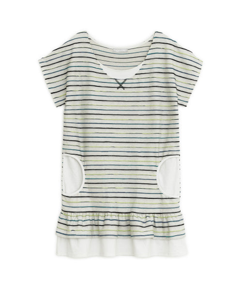 STRIPE POCKET DRESS - 2 COLORS IVORY