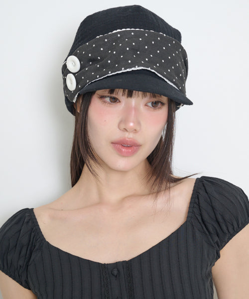 DOT BUTTON IVORY - 2 COLORS BLACK