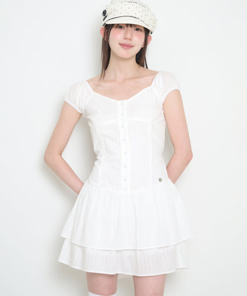 PUFF DRESS WHITE - 3 COLORS WHITE