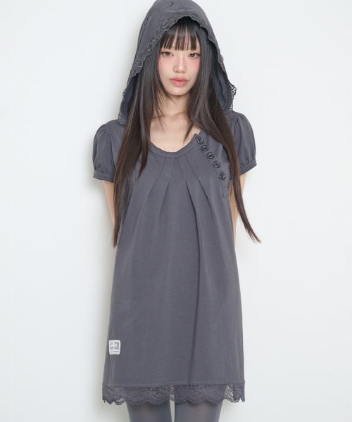 LACE DRESS - 4 COLORS CHARCOAL
