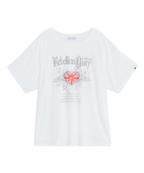 REBELLION LOOSE TEE WHITE