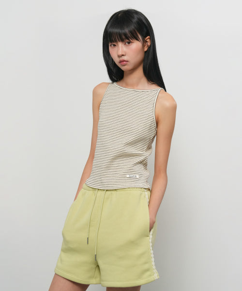 NARROW ROUND NECK SLEEVELESS - 3 COLORS IVORY
