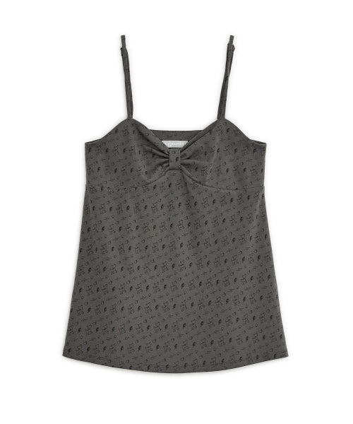HUGYOURSKIN X LUCY PRINT SLEEVELESS - 3 COLORS CHARCOAL