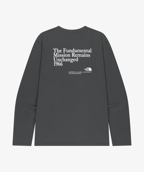 MARIV LONG SLEEVE TEE CHARCOAL GREY