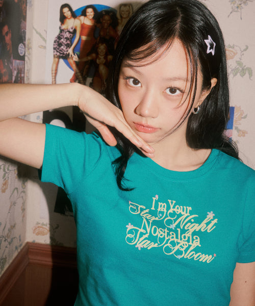 NOSTALGIA TYPO BABY T-SHIRT - 3 COLORS GREEN