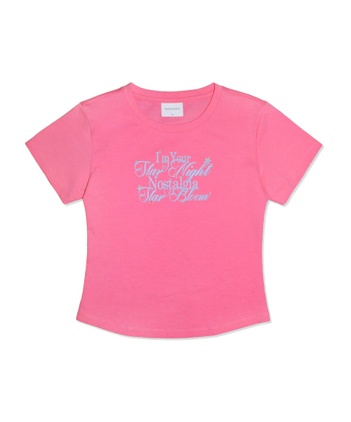 NOSTALGIA TYPO BABY T-SHIRT - 3 COLORS PINK