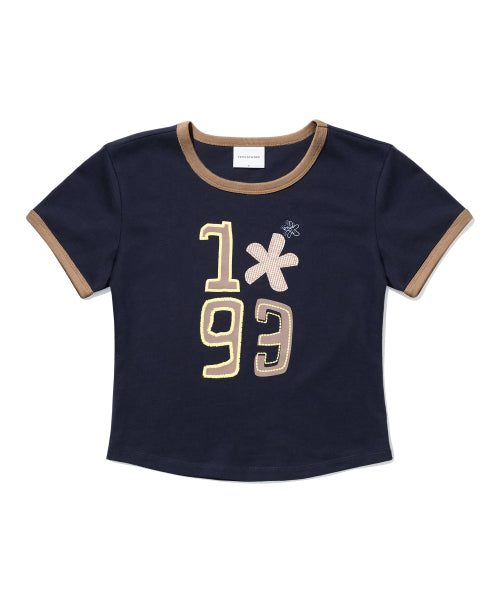 1993 FLOWER BABY RINGER T-SHIRT - 3 COLORS NAVY