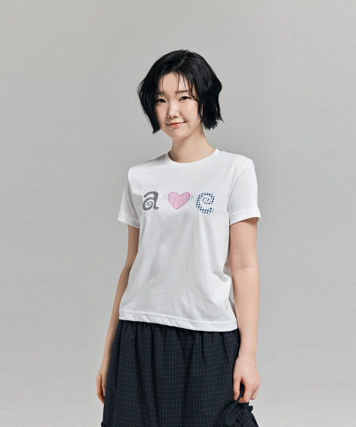키치 패치워크 티셔츠 블랙 AS SHOWN