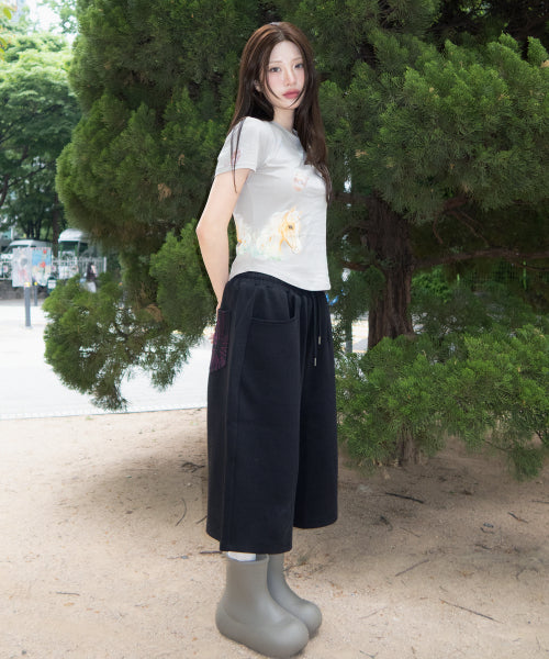 SALT SWEAT BERMUDA PANTS - 2 COLORS BLACK