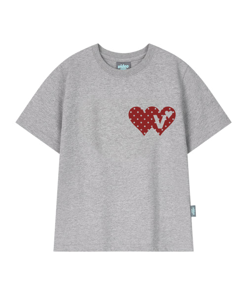 DOUBLE HEART TEE - 6 COLORS