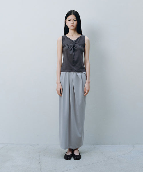 SOFT TWIST SLEEVELESS - 3 COLORS CHARCOAL