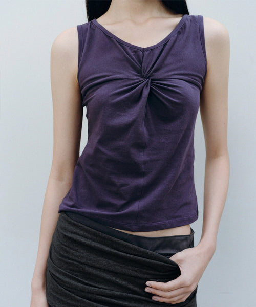 SOFT TWIST SLEEVELESS - 3 COLORS PURPLE