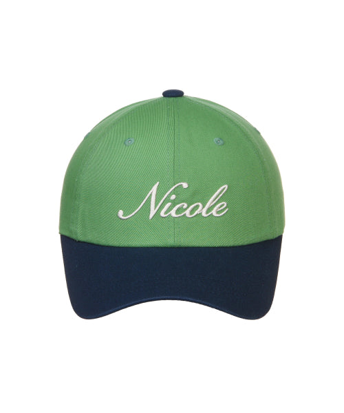 NICOLE LETTERING BALL CAP #徐睿知同款! - 9 COLORS NAVY