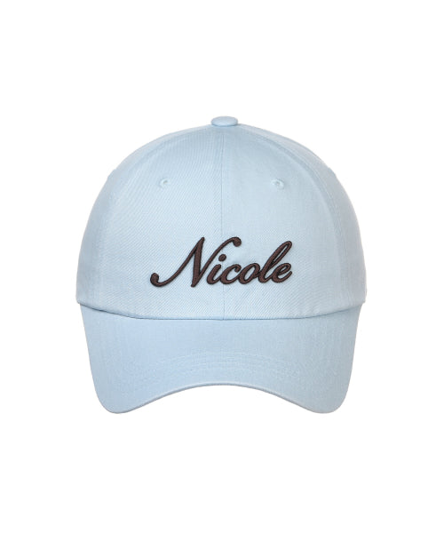 NICOLE LETTERING BALL CAP #徐睿知同款! - 9 COLORS BROWN
