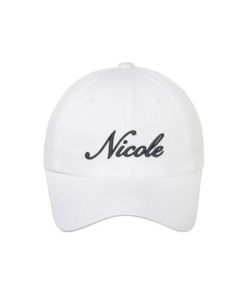 NICOLE LETTERING BALL CAP #徐睿知同款! - 9 COLORS CHARCOAL