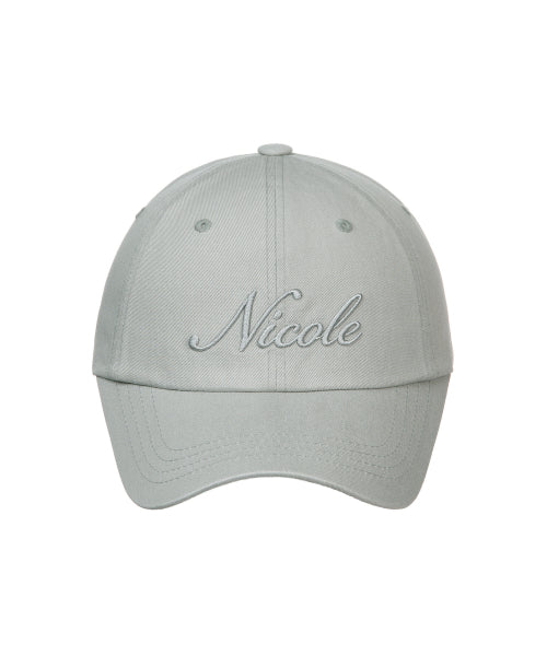 NICOLE LETTERING BALL CAP #徐睿知同款! - 9 COLORS GREY