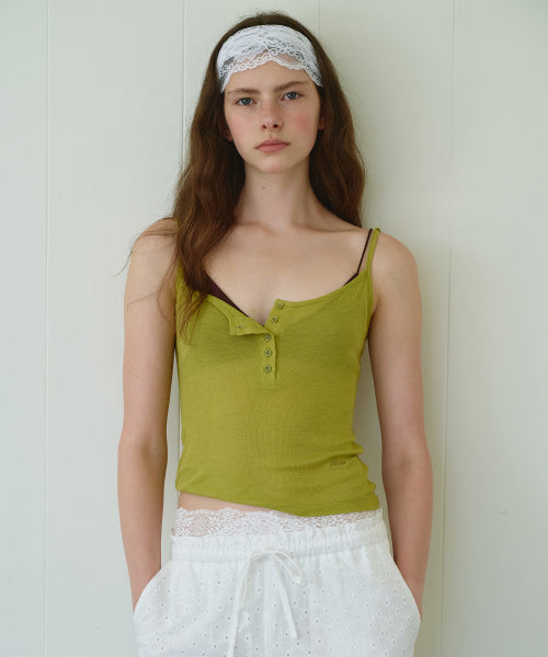 BUTTON SLEEVELESS - 4 COLORS OLIVE