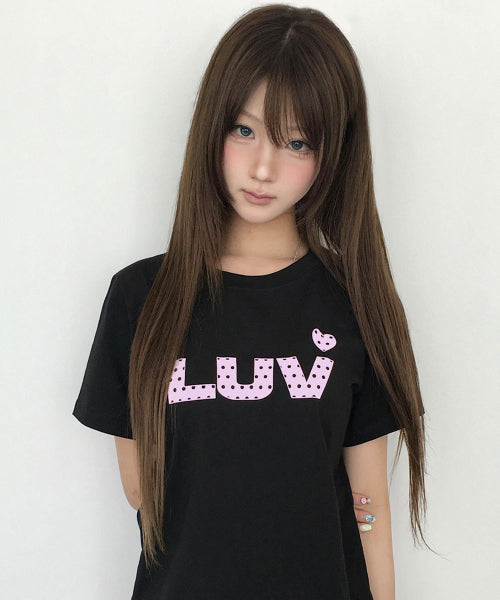 SY LUV DOT TEE - 3 COLORS BLACK