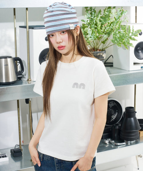 NN LABEL STRIPE BEANIE - 9 COLORS BLUE