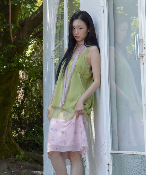 SATIN LACE SLEEVELESS - 3 COLORS