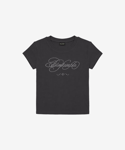 GLITTER FLOW TEE - 7 COLORS CHARCOAL