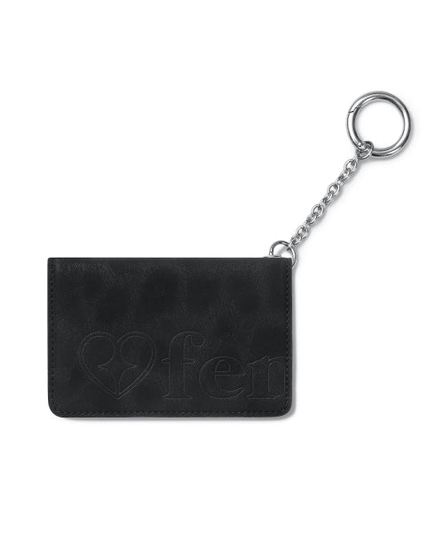 SOFT CARD KEYRING LEOPARD - 2 COLORS BLACK