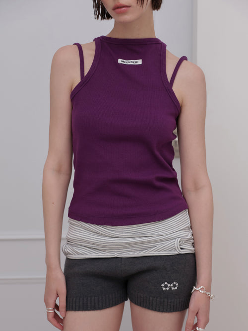 MEENDERI CURVE STRAP SLEEVELESS - 4 COLORS PURPLE