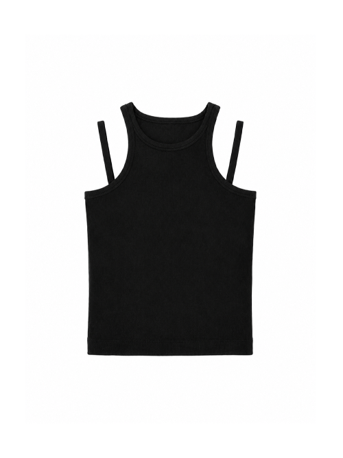 MEENDERI CURVE STRAP SLEEVELESS - 4 COLORS BLACK
