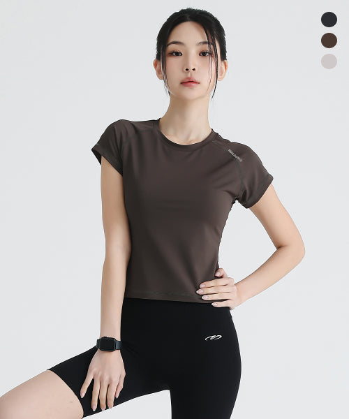 WOMEN GHOST WET RUNNING SHORT SLEEVE - 3 COLORS BROWN