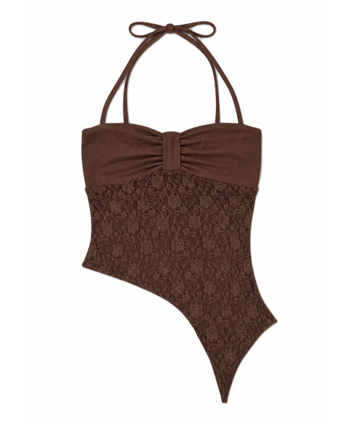 LACE TOP - 3 COLORS BROWN