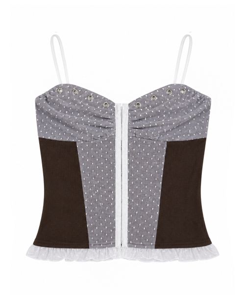 DOT TOP - 4 COLORS BROWN
