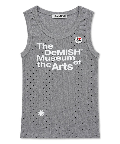 DOT SLEEVELESS - 3 COLORS GREY