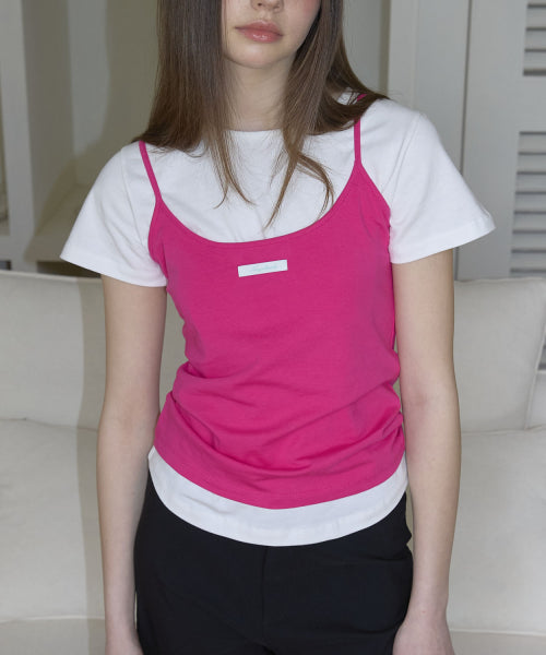NEWYORKWORKS COLOR DAILY STRAP SLEEVELESS - 5 COLORS PINK